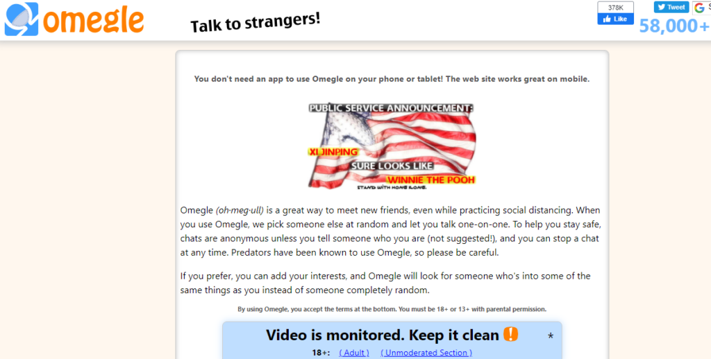 Talk to online sites strangers to Talk with